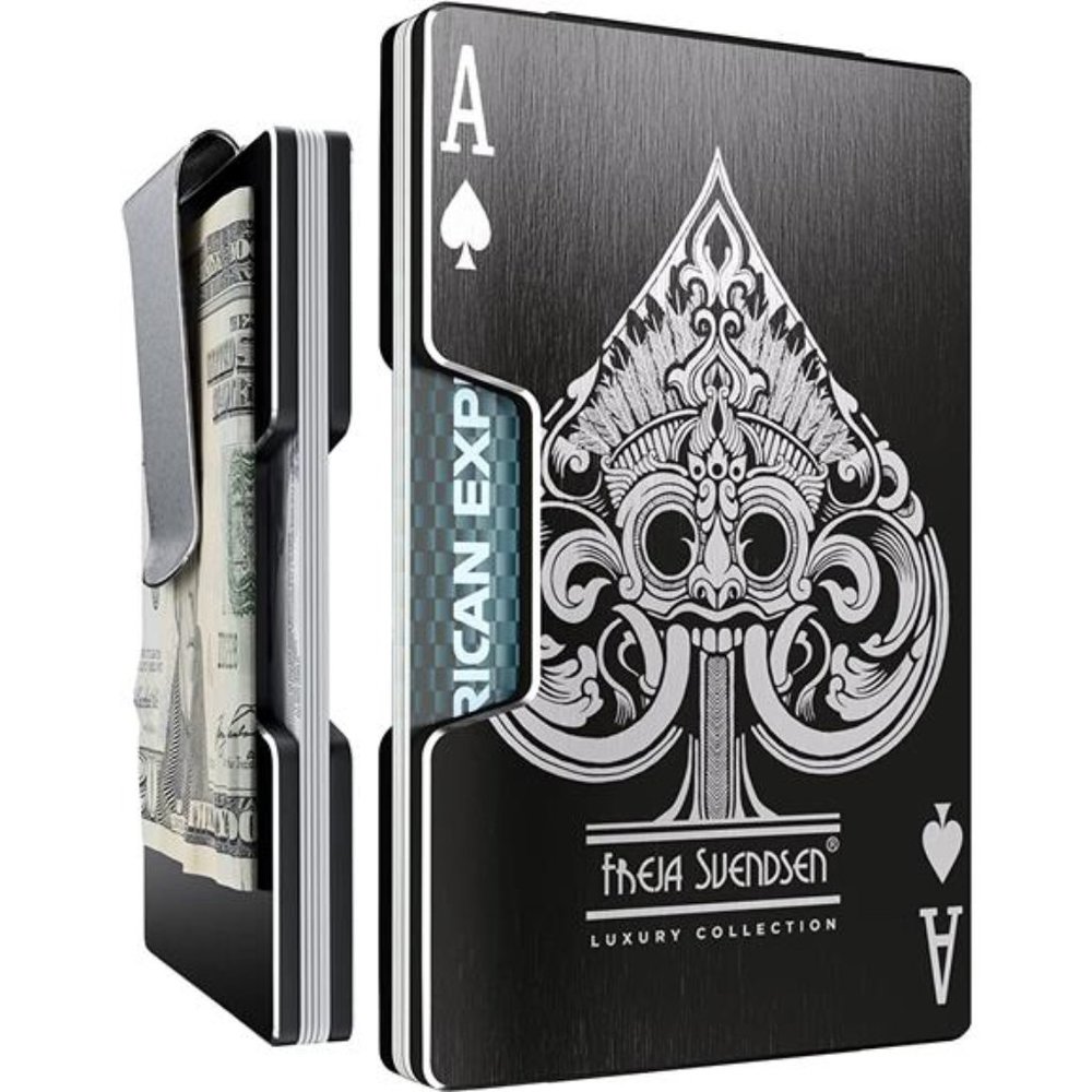 The Blade Minimalist Aluminum Wallet, Metal Blocking Card Holder and Money Clip